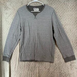Chor Mens Large T-Shirt Gray Long Sleeve Crew Neck Classic Fit